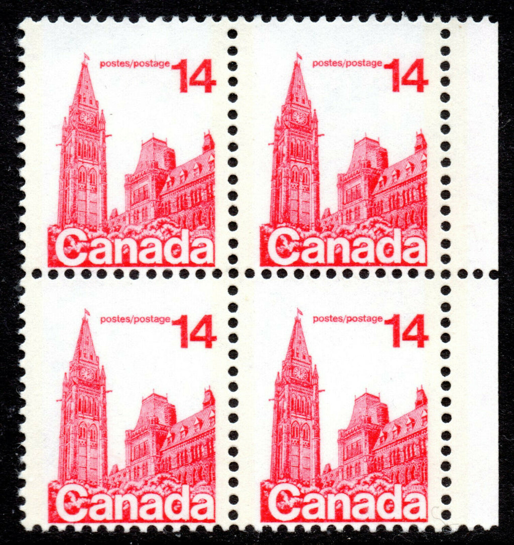 Canada 1977 UM Blocks of Four with Varieties