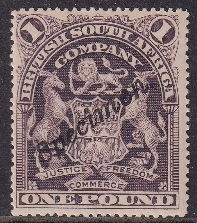 British South Africa 1901 £1 Fresh Mint Specimen Applied Locally