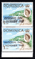 Dominica 1968 1c Mint National Day Variety Unlisted Three Overprints