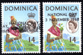 Dominica 1968 14c UM National Day Variety Unlisted Three Overprints