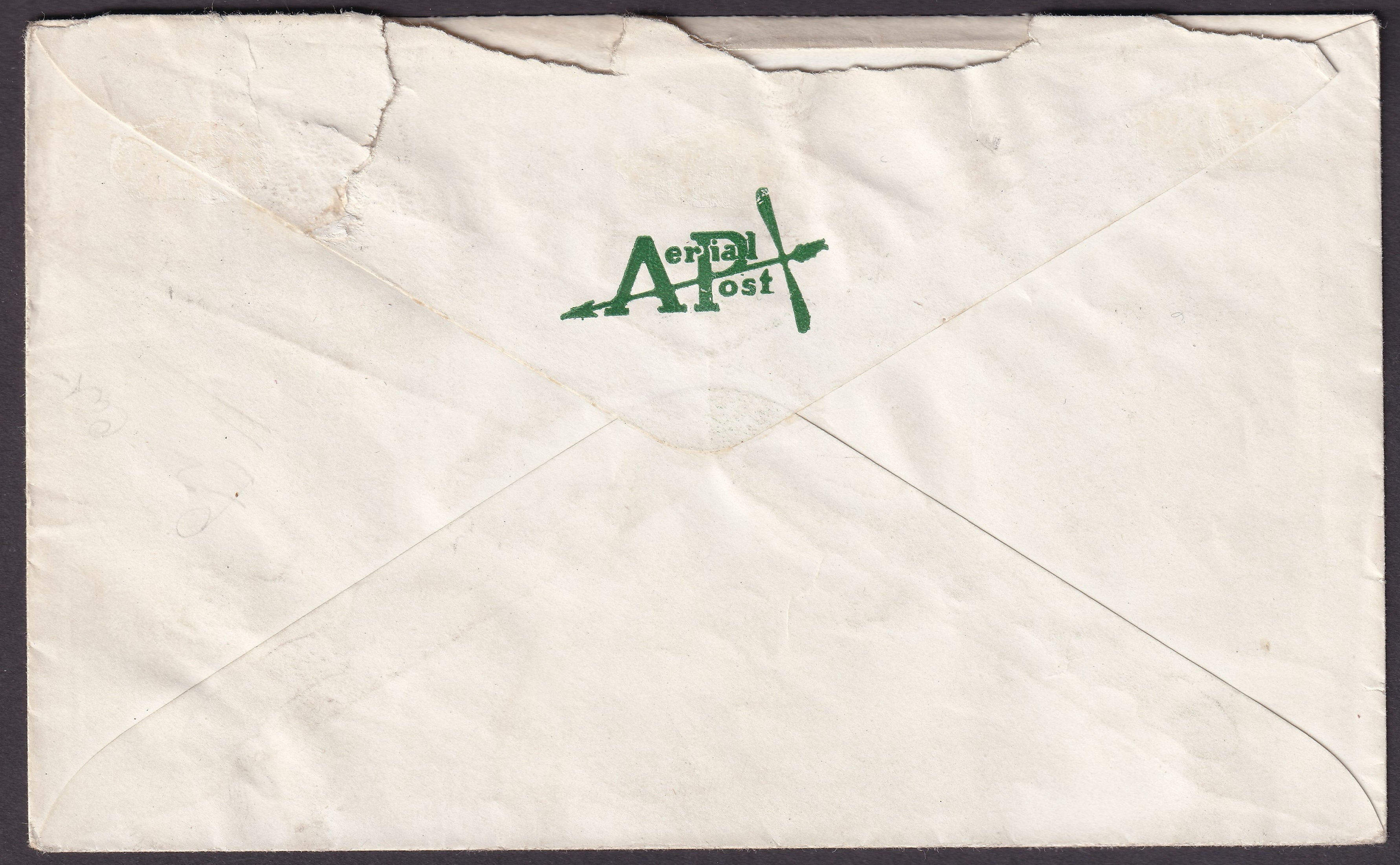 GB 1911 First UK Aerial Post Envelope with Insert
