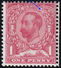 GB 1911 1d UM Rose-pink Scarce 'Open Top to Leaf' Key Variety