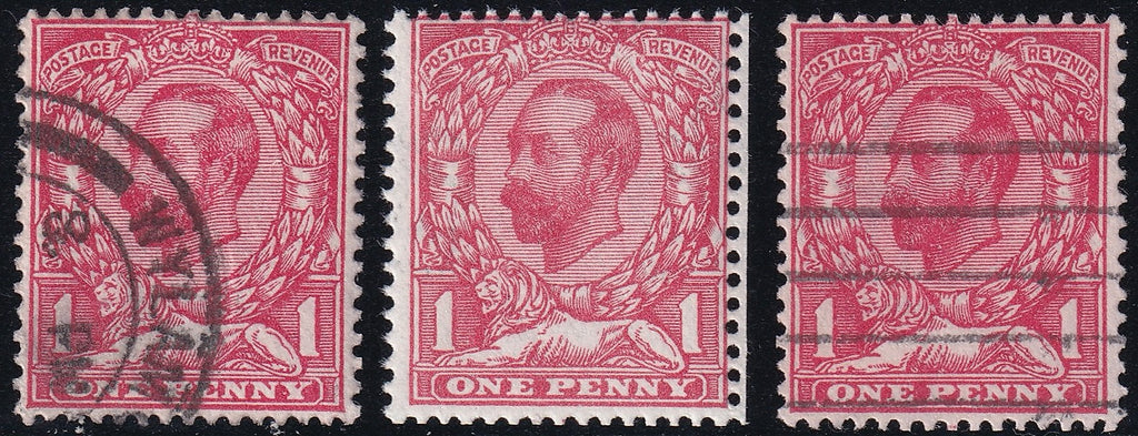 GB 1911 1d UM Rose-pink Scarce 'Open Top to Leaf' Key Variety