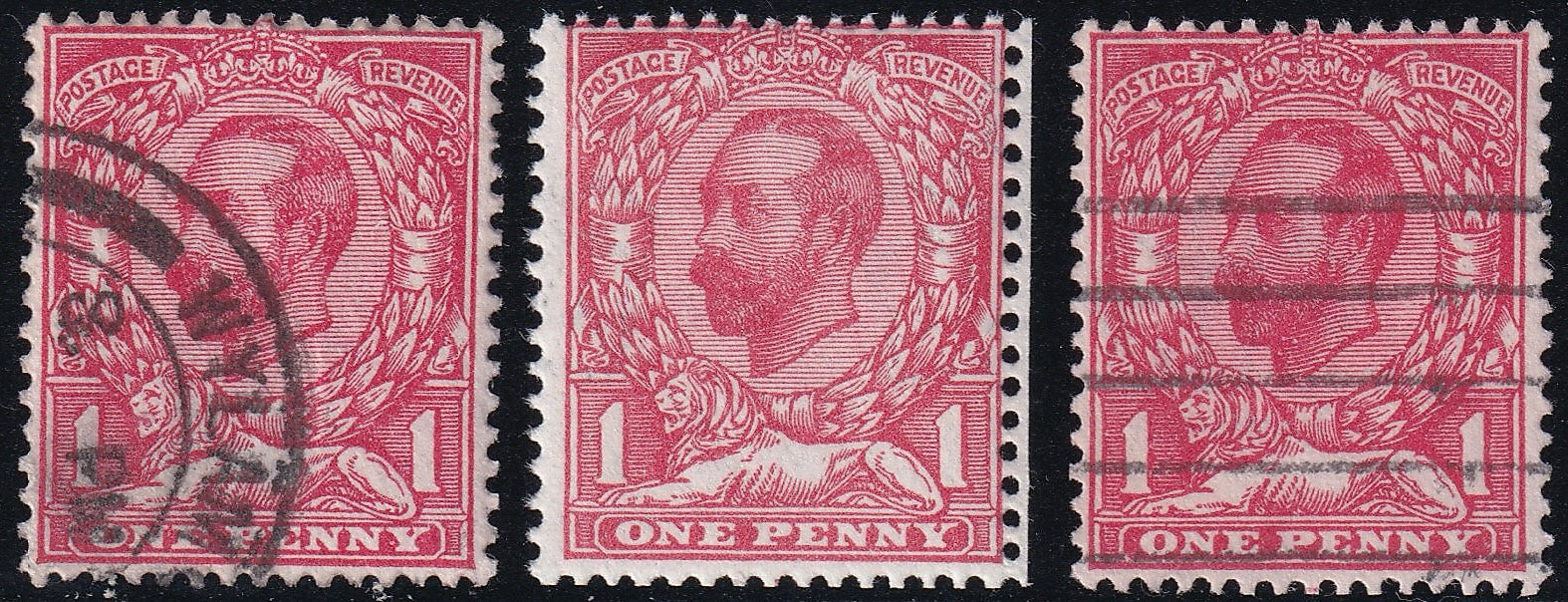 GB 1911 1d UM Rose-pink Scarce 'Open Top to Leaf' Key Variety