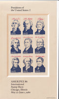 USA 1986 Ameripex UM Sheets
