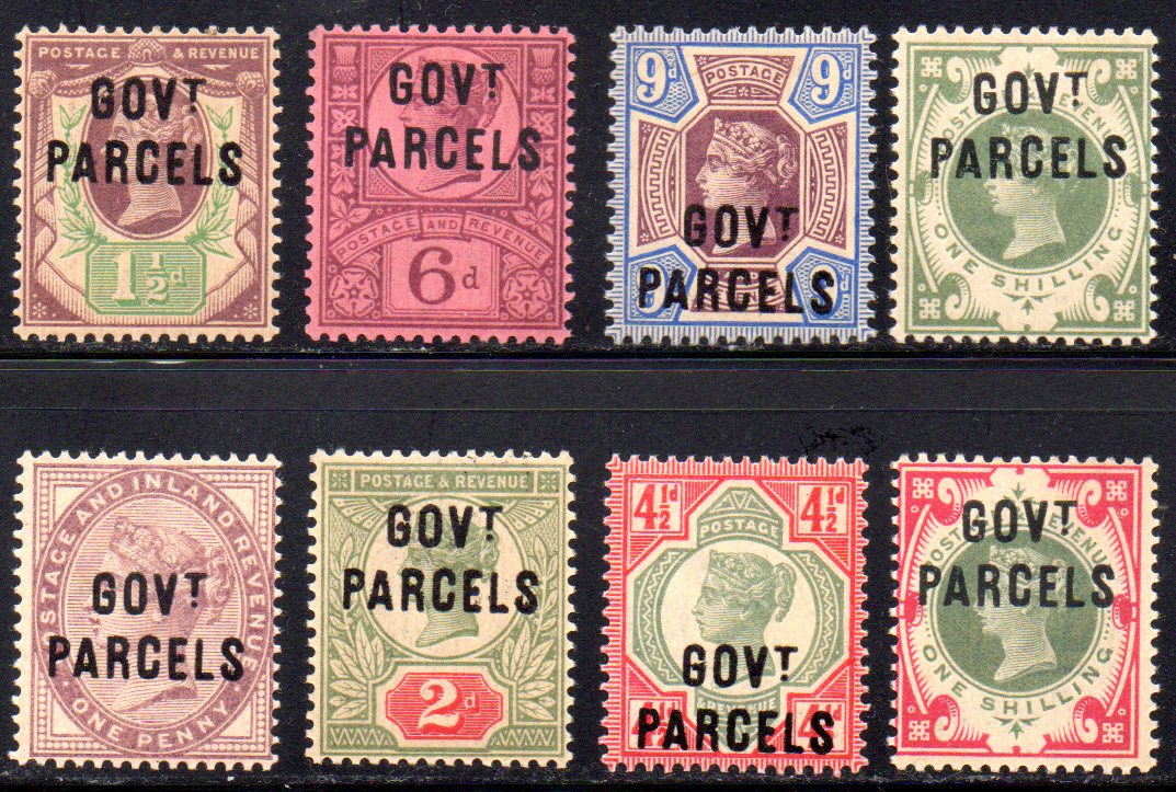 GB 1887/1900 Mint GOVT. PARCELS   Set to 1s