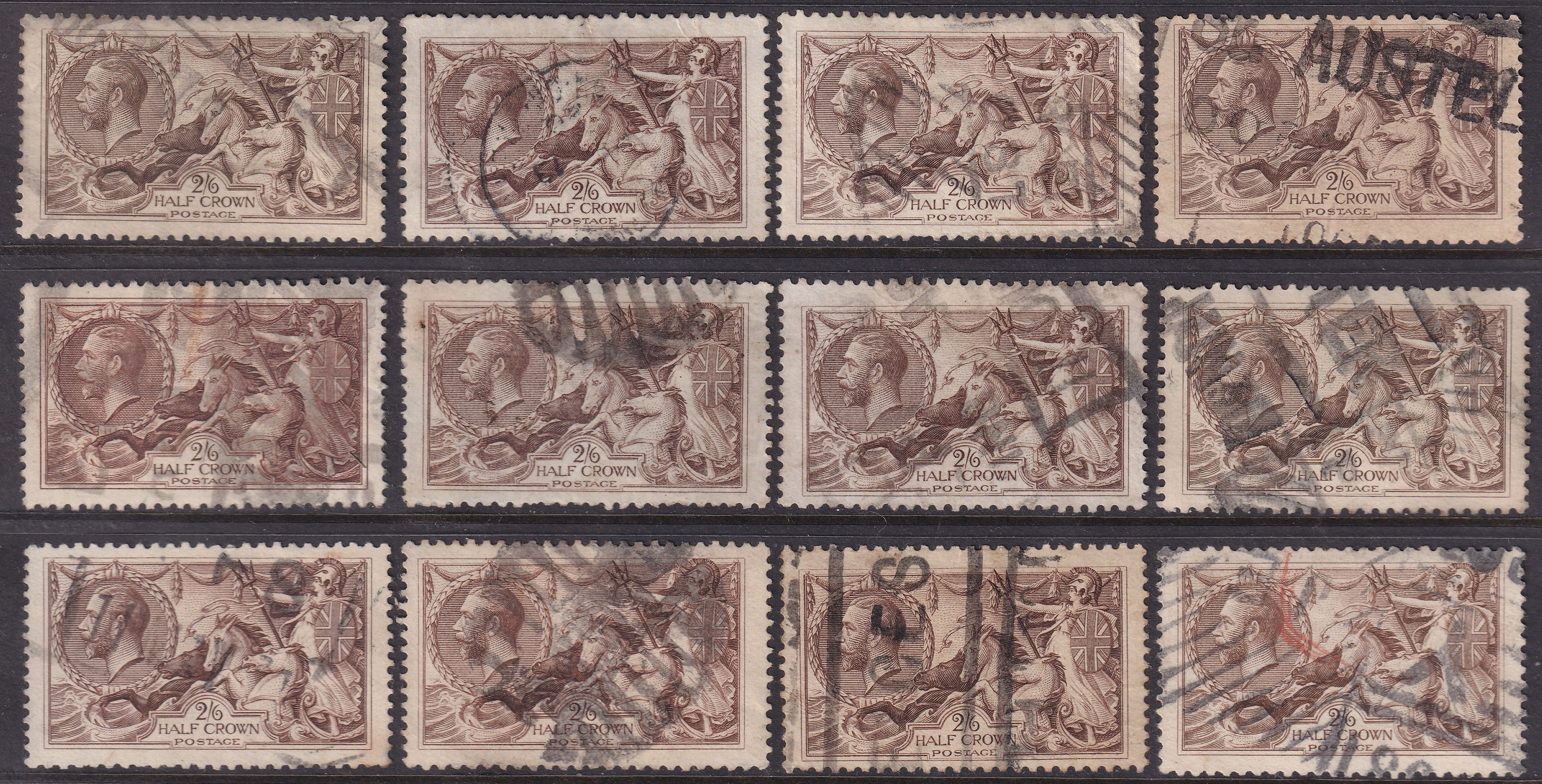 GB 1913/34 2s6d Seahorses Used Shade Selection
