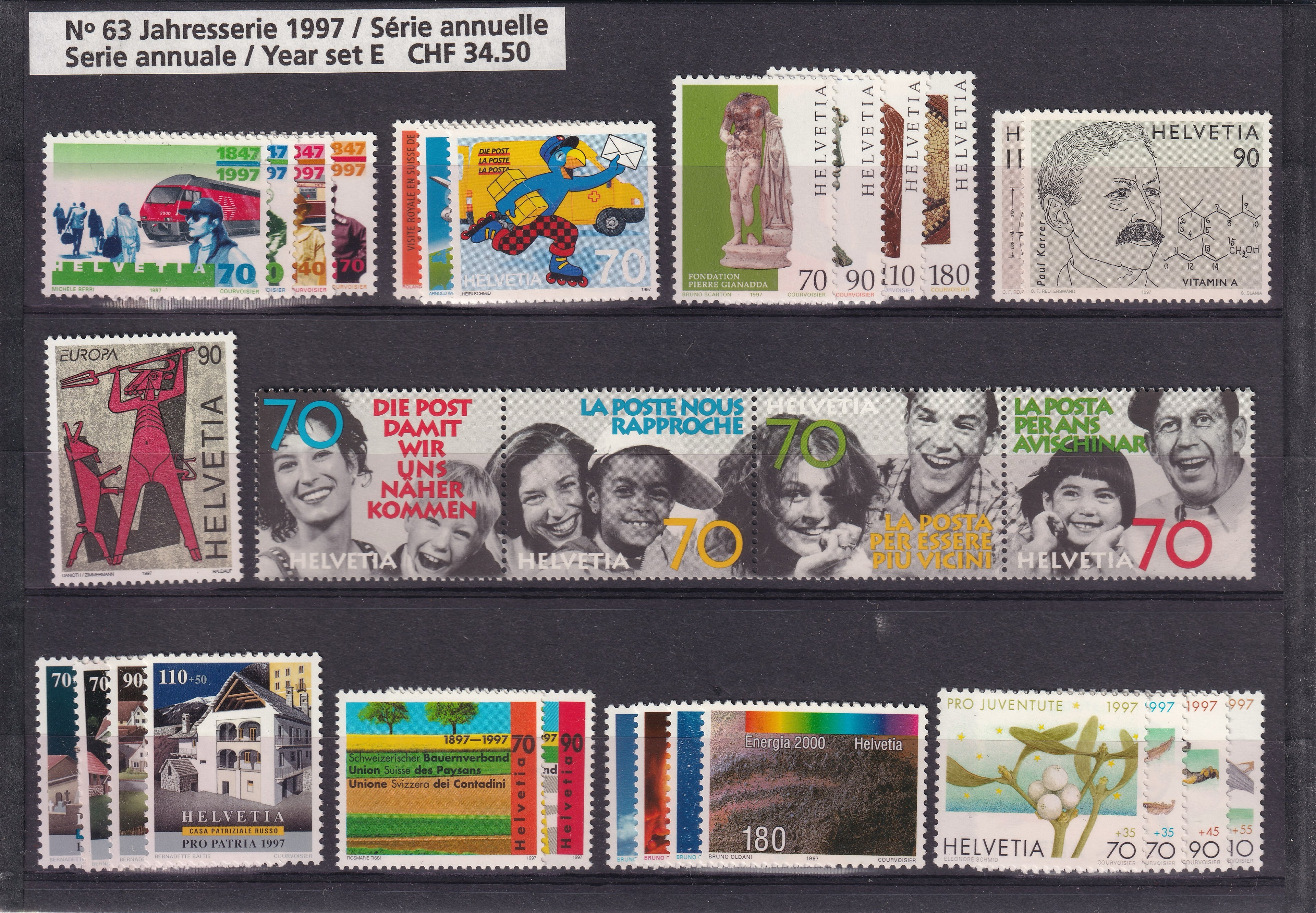 Switzerland 1997 UM Complete Year Set