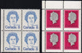 Canada 1973/78 Blocks of Four with Varieties