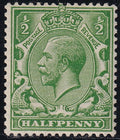 GB 1913 ½d Bright Green Fresh UM Multiple Cypher Wmk
