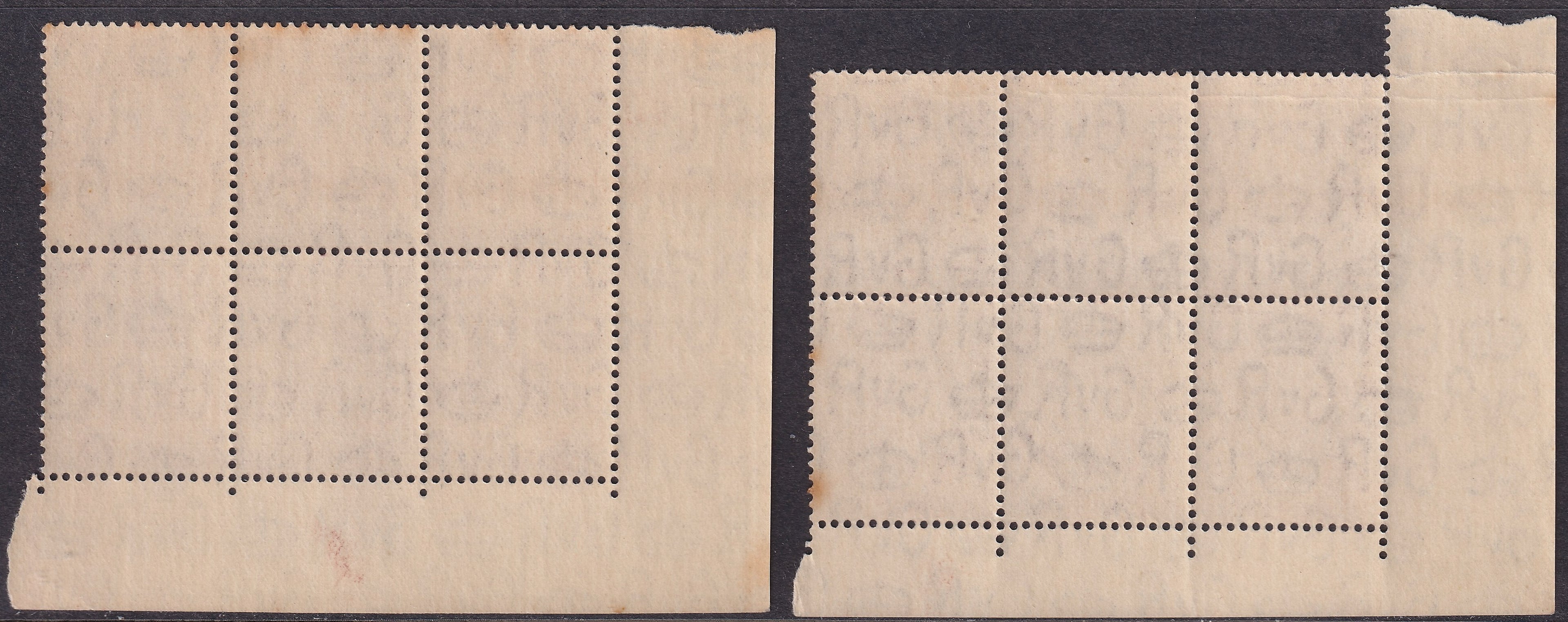 GB 1934 Two UM Scarcer Control Blocks of Six