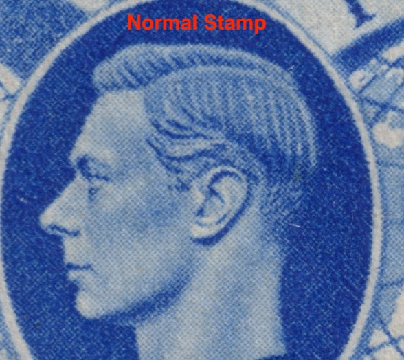 GB 1949 2½d MM 'Patchy Hair' Variety