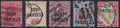 GB 1902 Set of Five Used GOVT PARCELS