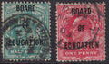 GB 1902 ½d & 1d BOARD OF EDUCATION CDS Used Pair