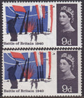 GB 1965 9d BOB UM Nice Slate-purple Shift