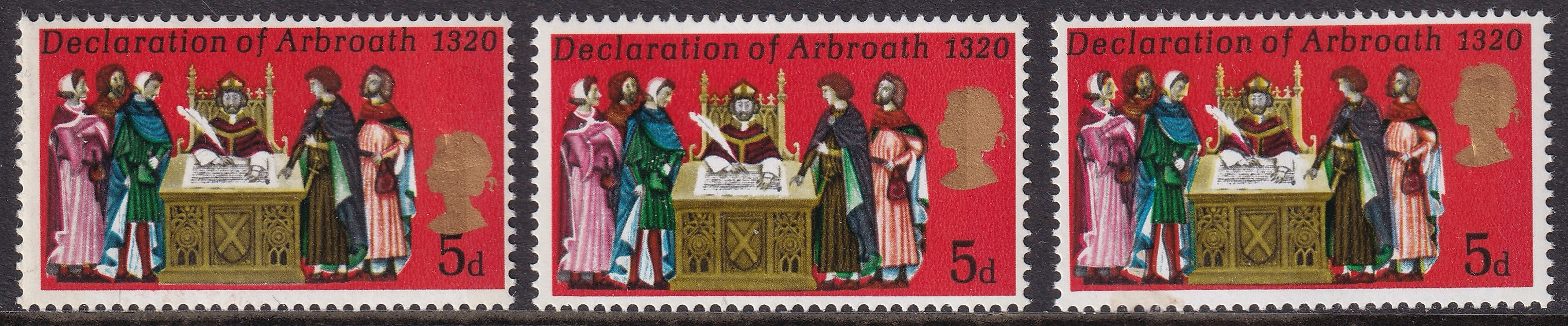 GB 1970 5d UM Gold Shifts