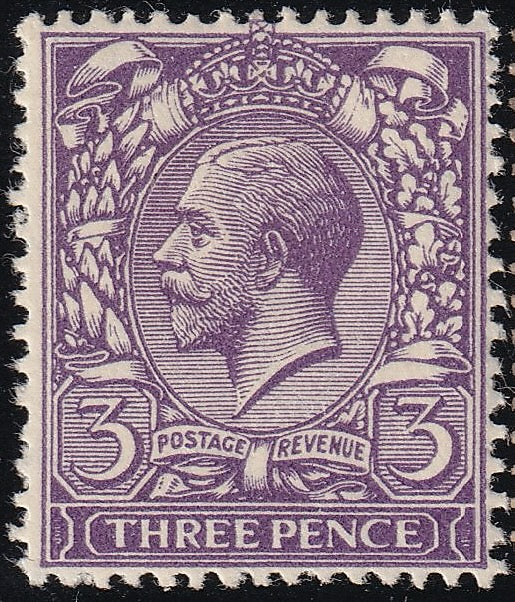 GB 1924 3d Fresh Mint 'Broken 3' Variety