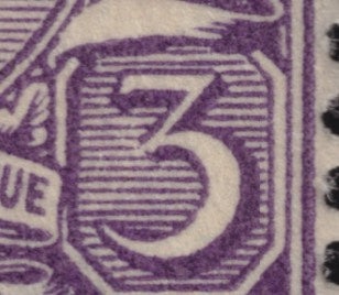 GB 1924 3d Fresh Mint 'Broken 3' Variety