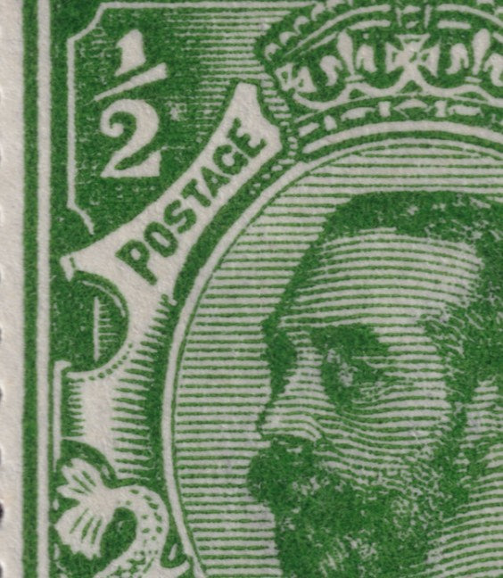GB 1911 ½d Deep Green Die IA Fresh LMM Two Varieties