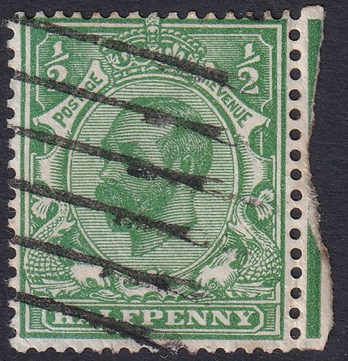 GB  1911 ½d VFU Bluish Green Shade Die IB