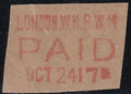 GB 1917 Small Red PAID Label