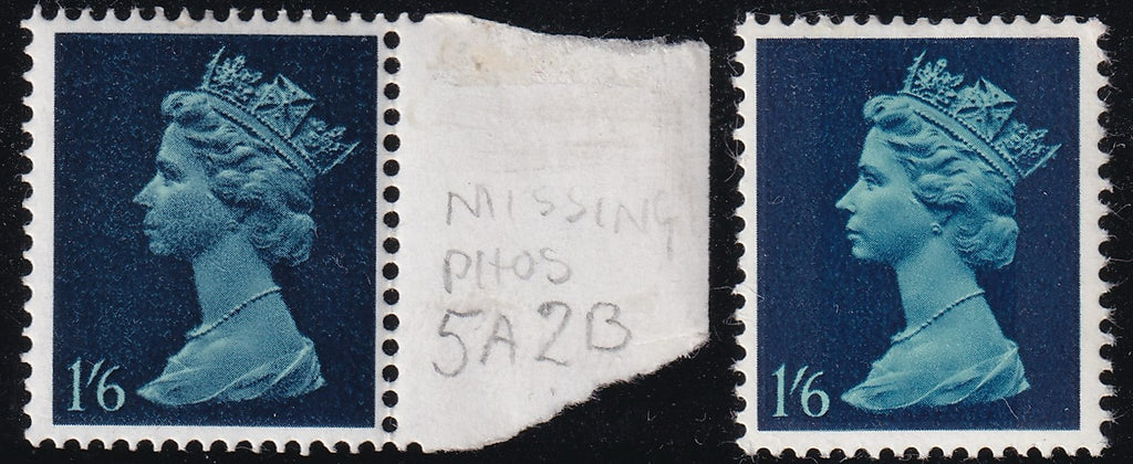 GB 1967 1s6d UM Variety Pair