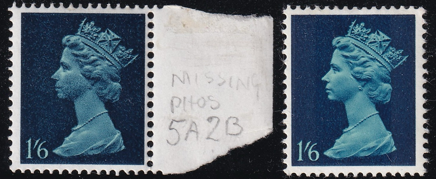 GB 1967 1s6d UM Variety Pair