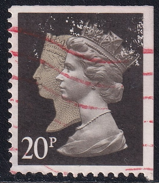 GB 1990 20p Confetti Type Variety