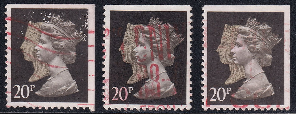GB 1990 20p Confetti Type Variety