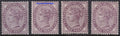 GB 1881 1d Lilac Stamp Mint Selection Three Varieties Inc Blued Paper