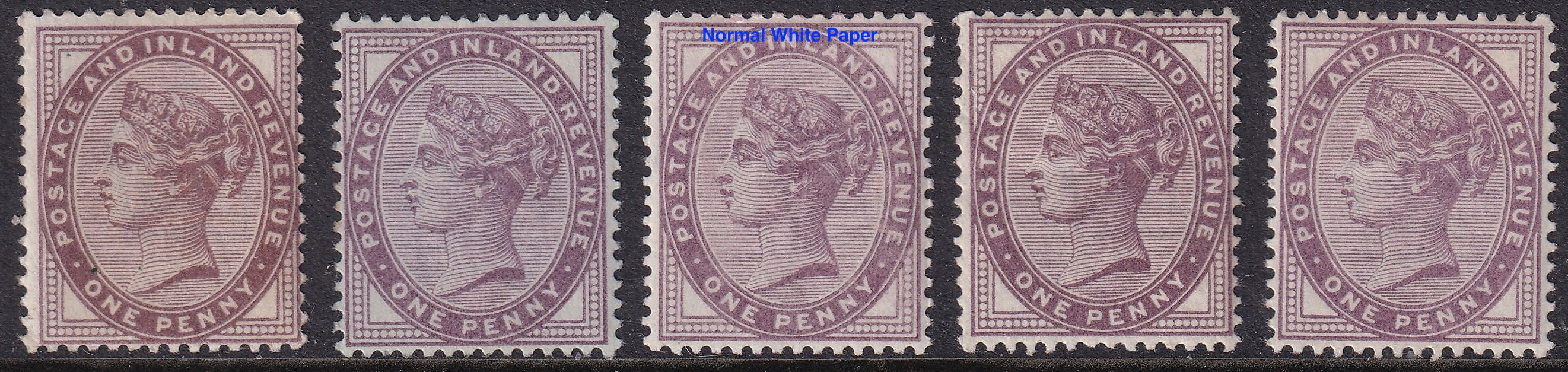 GB 1881 1d Lilac Mint Selection Inc Brown-purple Trial