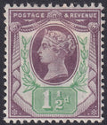 GB 1887 1½d Jubilee LMM Variety Broken Leaves