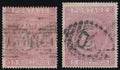 GB 1867/74 5s Rose Used Shades Pl.1 & 2 Variety Short Stamp