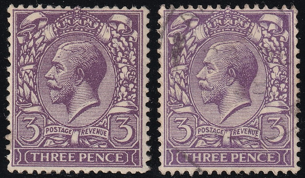 GB 1924 3d LMM Unlisted Printing Varieties