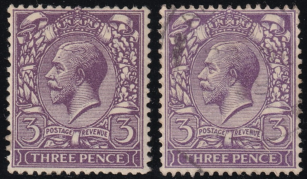 GB 1924 3d LMM Unlisted Printing Varieties