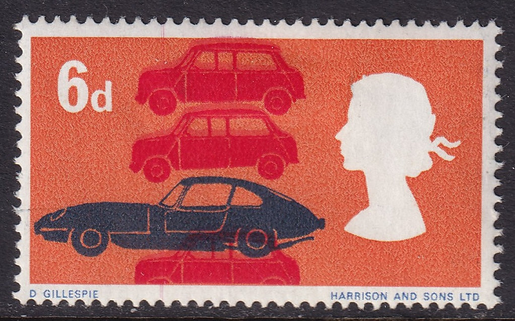 GB 1966 6d Motor Cars UM/MM Varieties