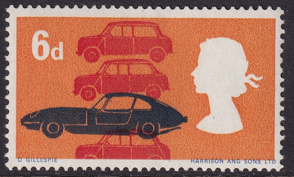 GB 1966 6d Motor Cars UM/MM Varieties