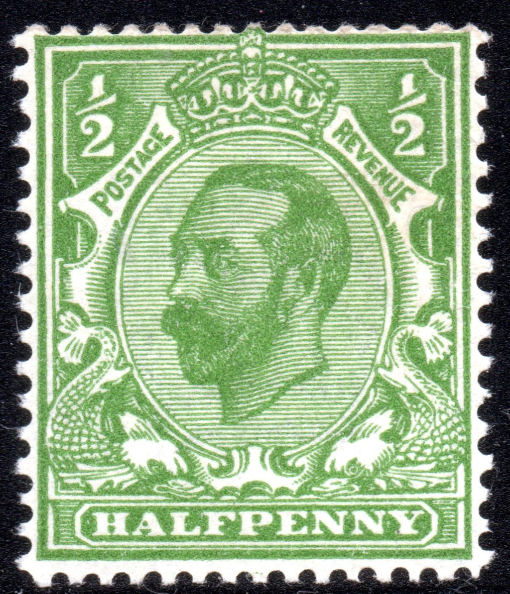 GB 1911 ½d Downey Mint 'Cataract' Variety