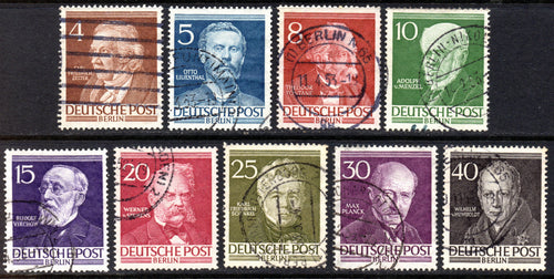 Germany 1952 Beethoven Death and Famous Berliners Stamp Sets Two CDS Used
