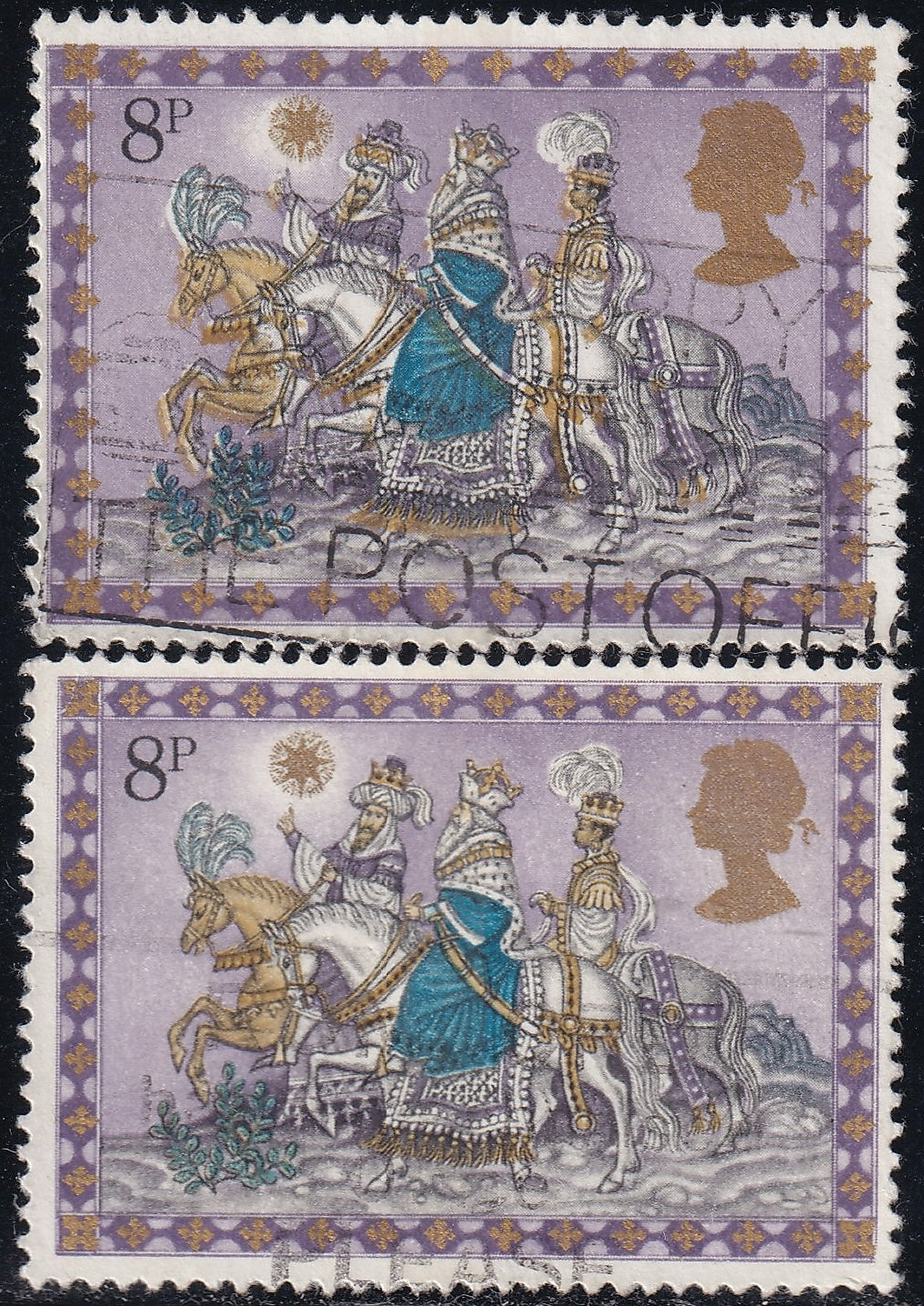 GB 1979 Xmas 8p Fine Used Variety Multiple Shifts