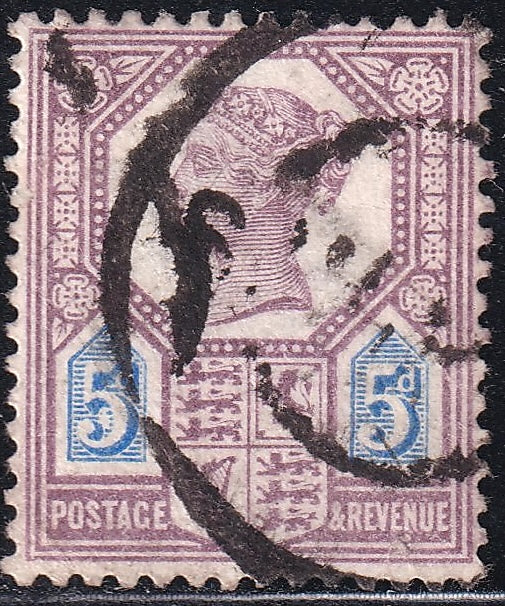 Great Britain 1888 5d Jubilee Die 2 Four Varieties Used