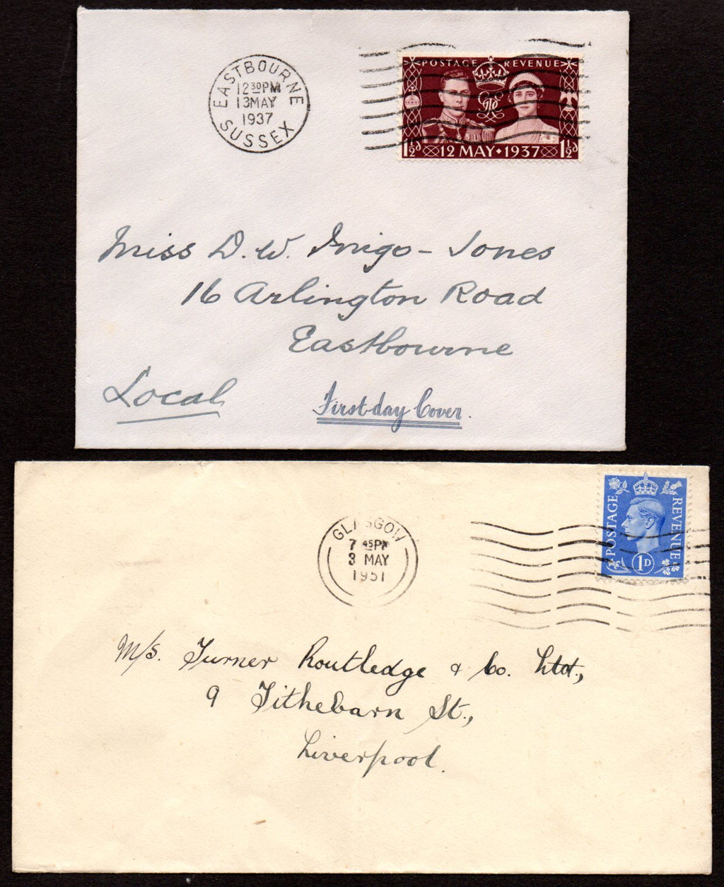 GB 1937/51 Four G6 FDCs