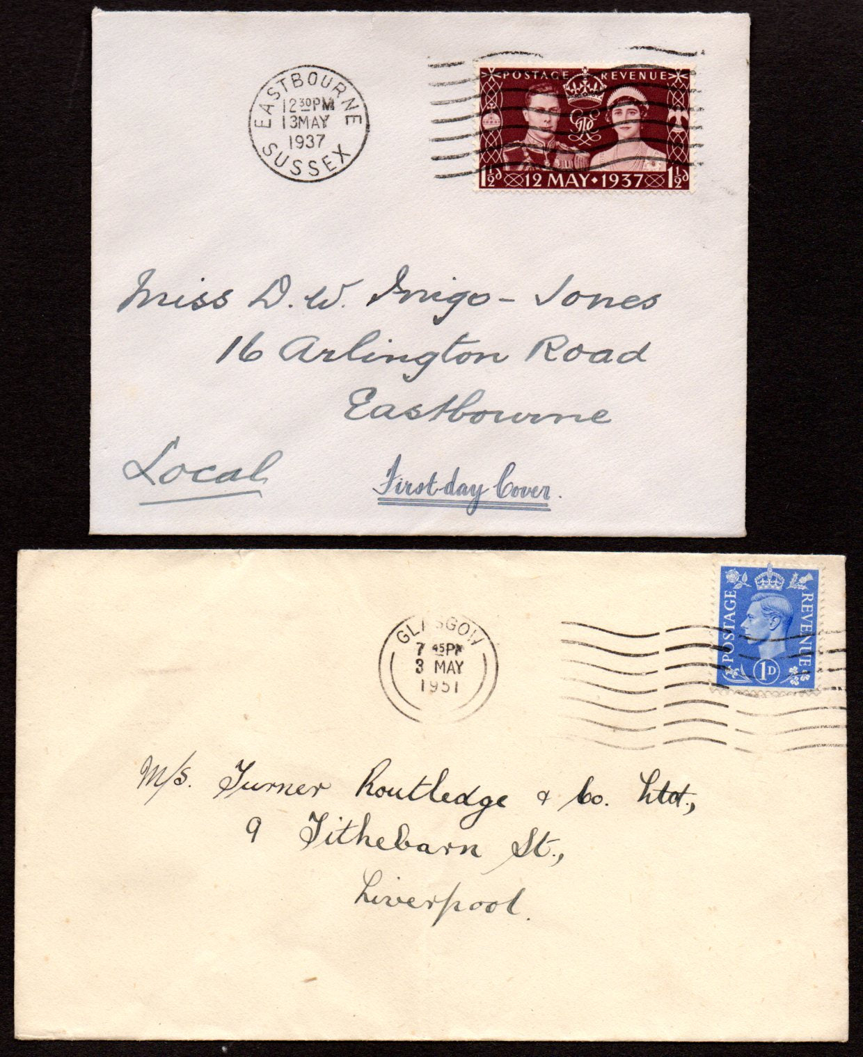GB 1937/51 Four G6 FDCs