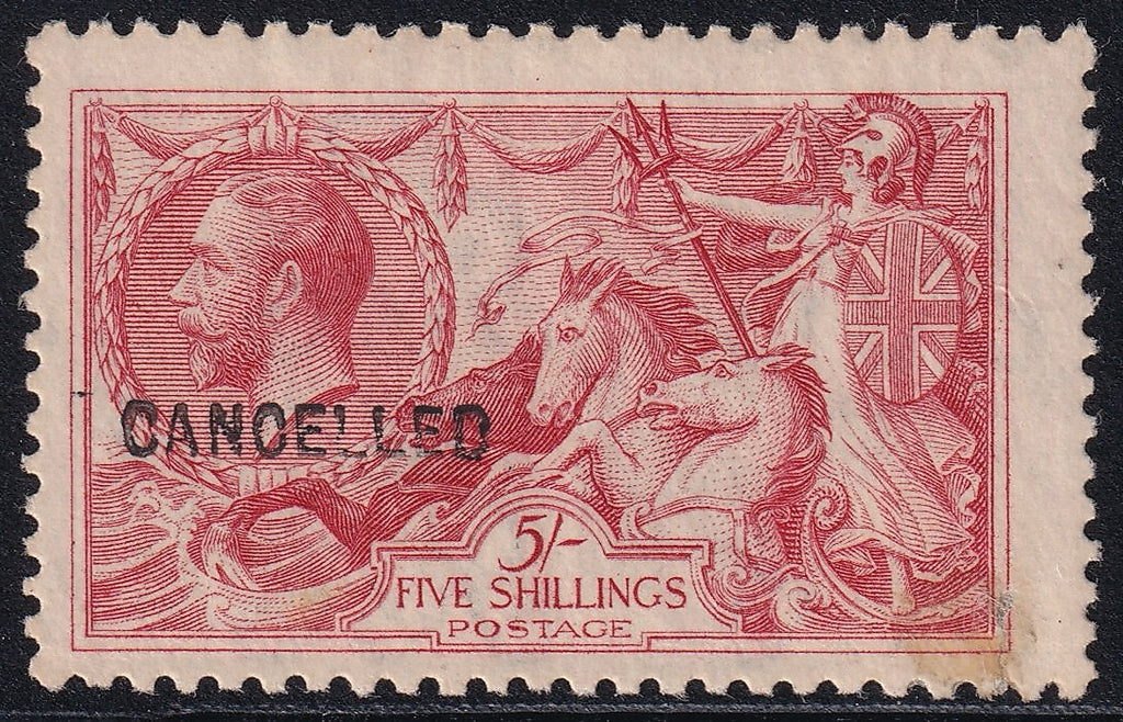 GB 1920 5s Seahorse Expermental Printing