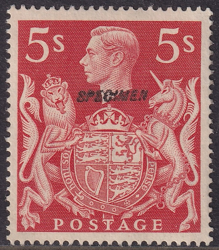 GB 1939 5s Red Specimen Type 23