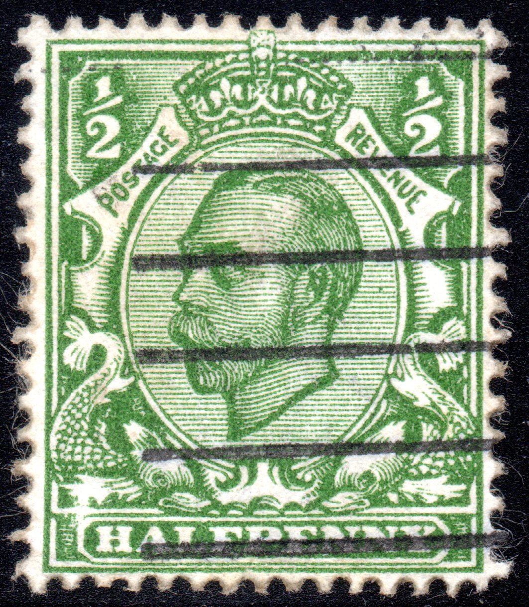 Great Britain 1912 Halfpenny Used Collection Including Varieties