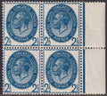 GB 1929 2½d PUC Fresh UM Marginal Block of Four