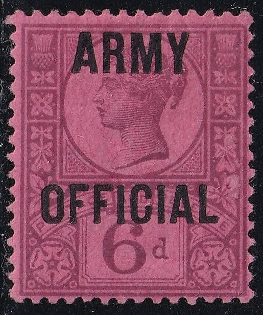 GB 1901 QV 6d ARMY OFFICIAL LMM
