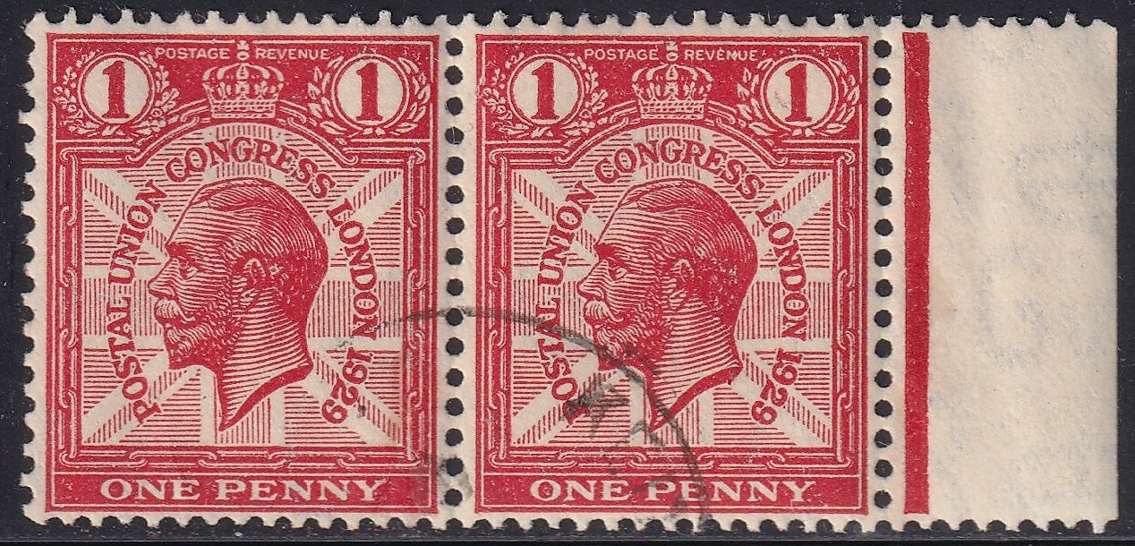 GB 1929 1d PUC Used CO Joined Variety