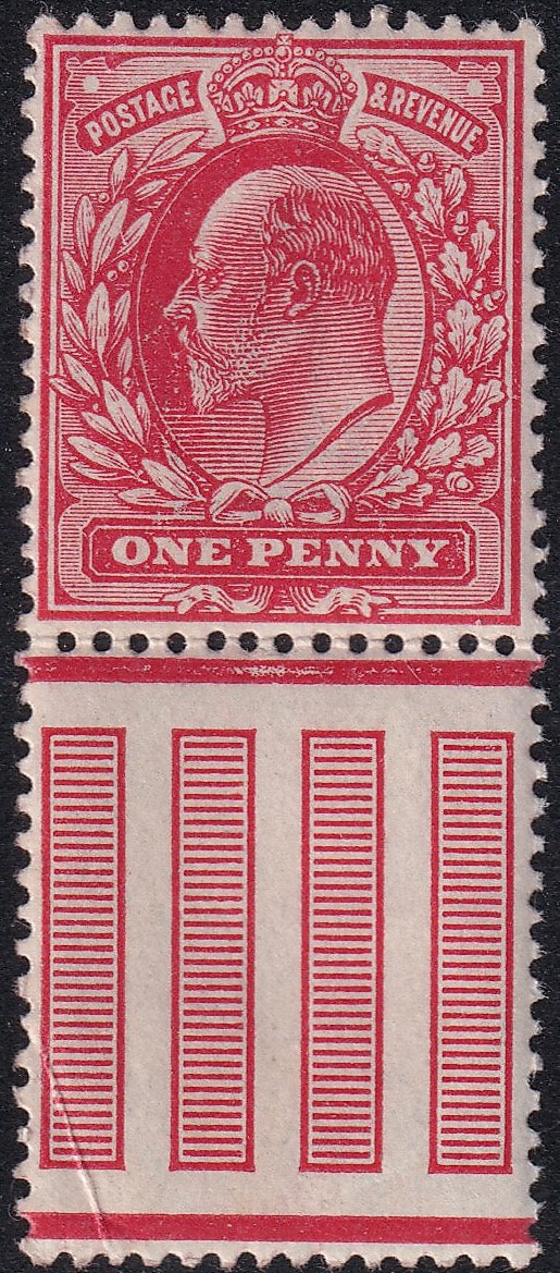 Great Britain 1902 1d Variety Unmounted Mint Break in N of Penny